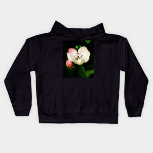 Quince Pink Flower and Bud Kids Hoodie